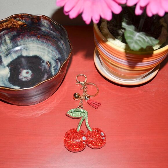 Bling Keychain Accessories for Women, Rhinestone & Cute Purse Charms for Handbag - Picture 5 of 7